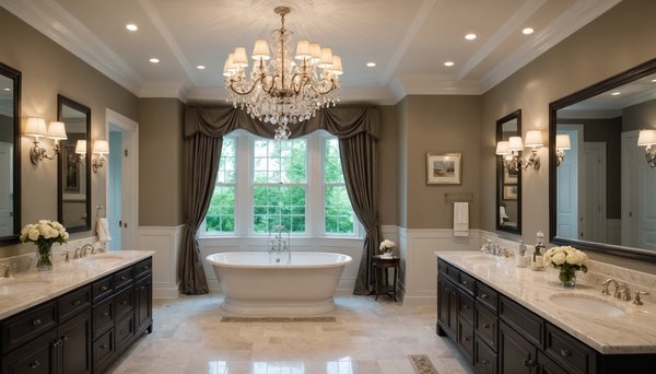 Transform your bathroom with a stunning chandelier upgrade